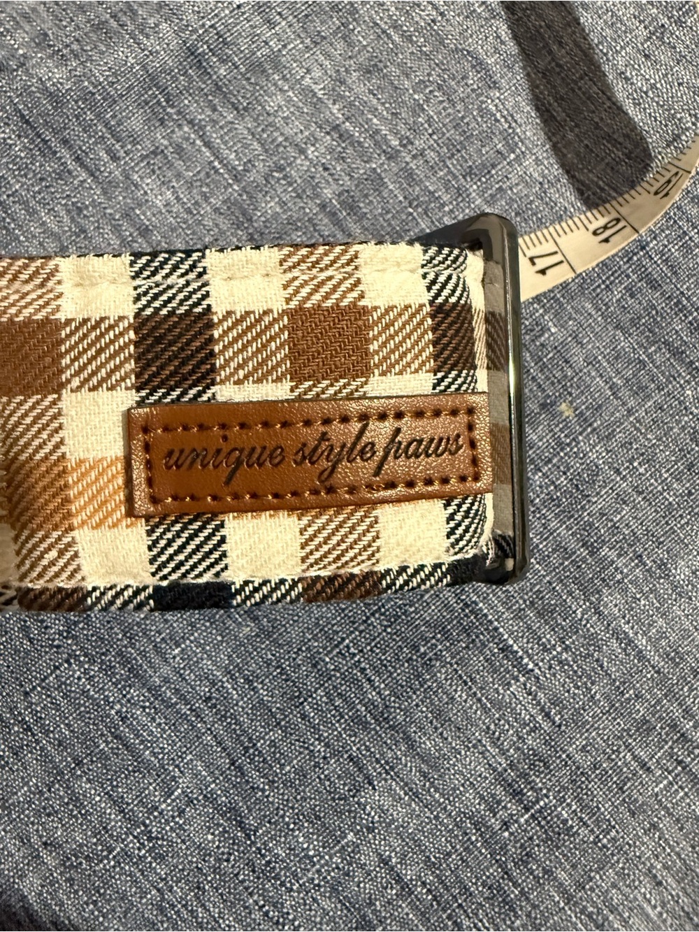 Plaid Dog Collar NWOT - Picture 3 of 8
